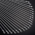 24 Pack Silver Plated Water Ripple Chain Necklace with Lobster Clasps