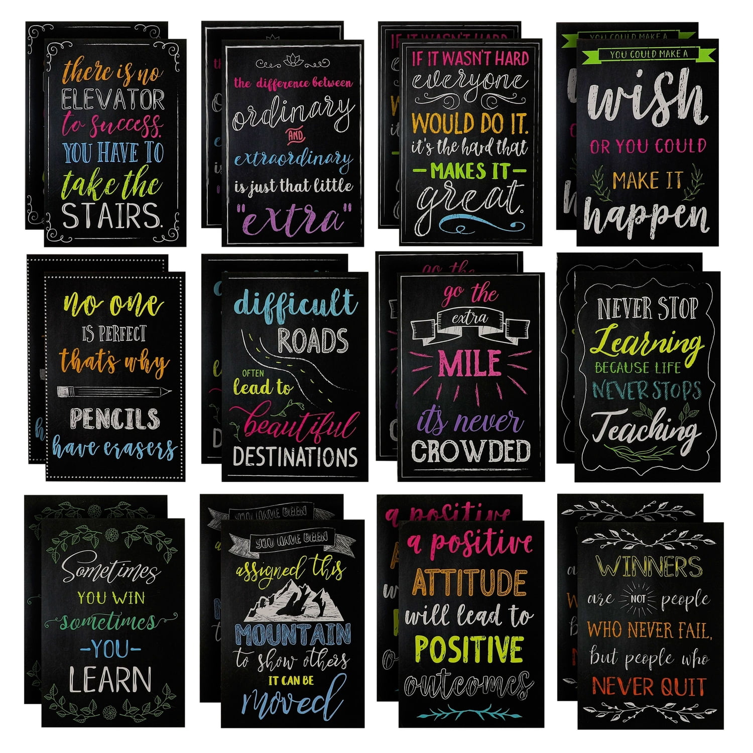 24-Pack Inspirational Notebooks for Office, Kids P