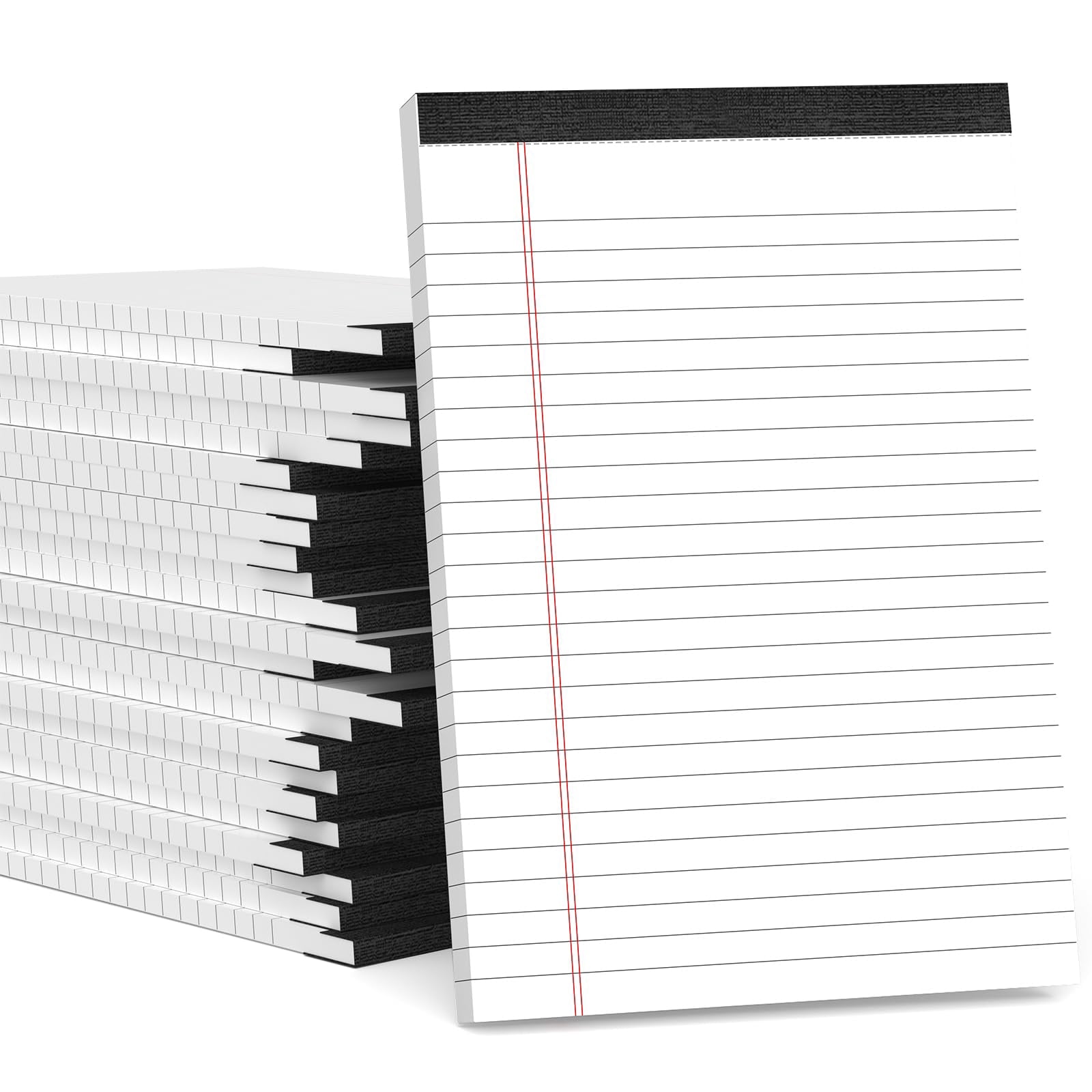 24 Pack Small Legal Pads 5x8 White Note College Ruled Paper Tablets For Office 80 Gsm Narrow Pad Notepad 30 Sheets Writing Lined Notepads