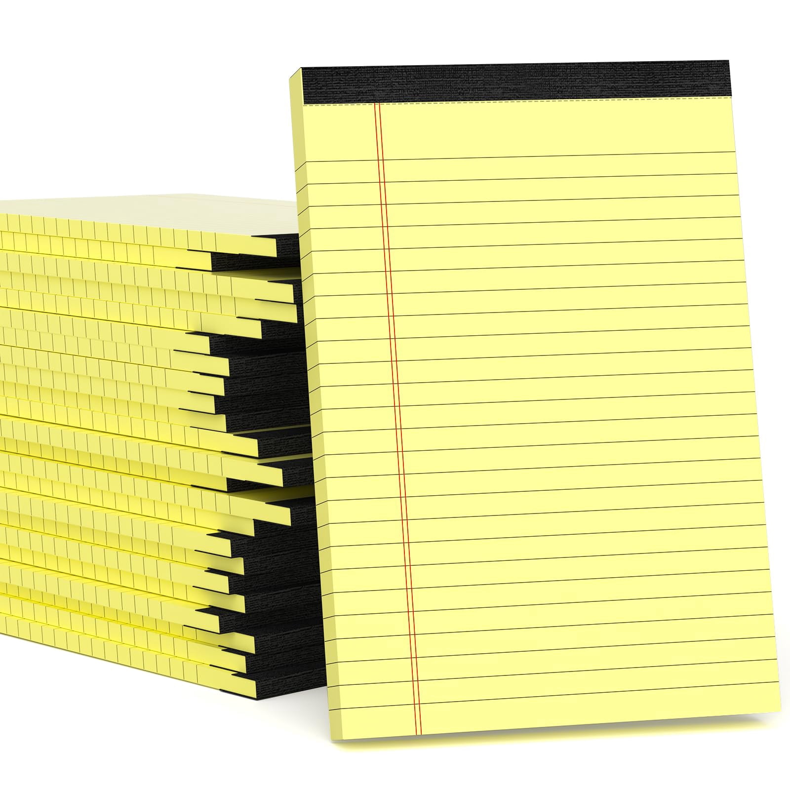 24 Pack Small Legal Pads 5x8 Yellow Note College Ruled Notepad Writing Of Paper Lined 80 Gsm Tablets 5x8" Notepads With 30 Sheets Per Pad