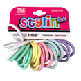 thumbnail image 1 of 24 Pack Small Ponyholders, Durable, Snag Free Hair Elastics for All Hair Types, Comfortable Hold, Vibrant Colors, Perfect for Everyday Hairstyles, Active Wear, Casual Looks, Pastel Colors, 1 of 1