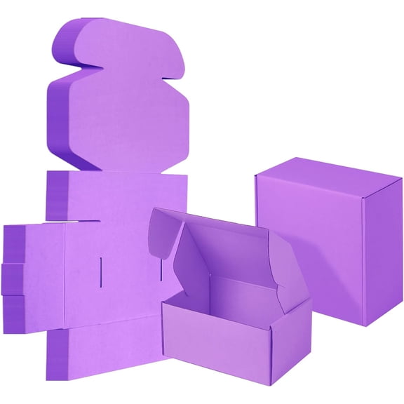 24 Pack Small Shipping Boxes Black Corrugated Cardboard Box 6x6x3 inches,Corrugated Box for Packaging Small Business,Shipping Gift Boxes