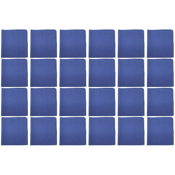 24 Pack Solid Polyester Bandanas Bulk Set for Crafts Costumes or Teams (Navy Blue)