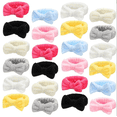thumbnail image 1 of 24 Pack Spa Headband Bow Hairband Facial Makeup Women Face Wash Adjustable Skincare Headbands Flannel Towel Soft Head Wraps for Women Shower Washing Face(Stylish Pattern), 1 of 8