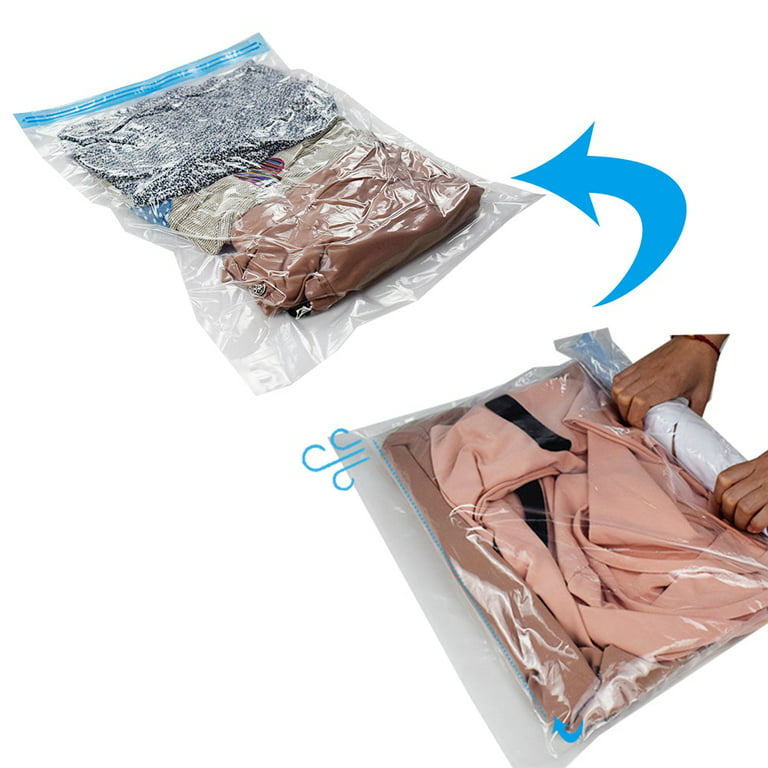 24 Pack Space Saver Storage Travel Roll Up Ziplock Compress Bag No