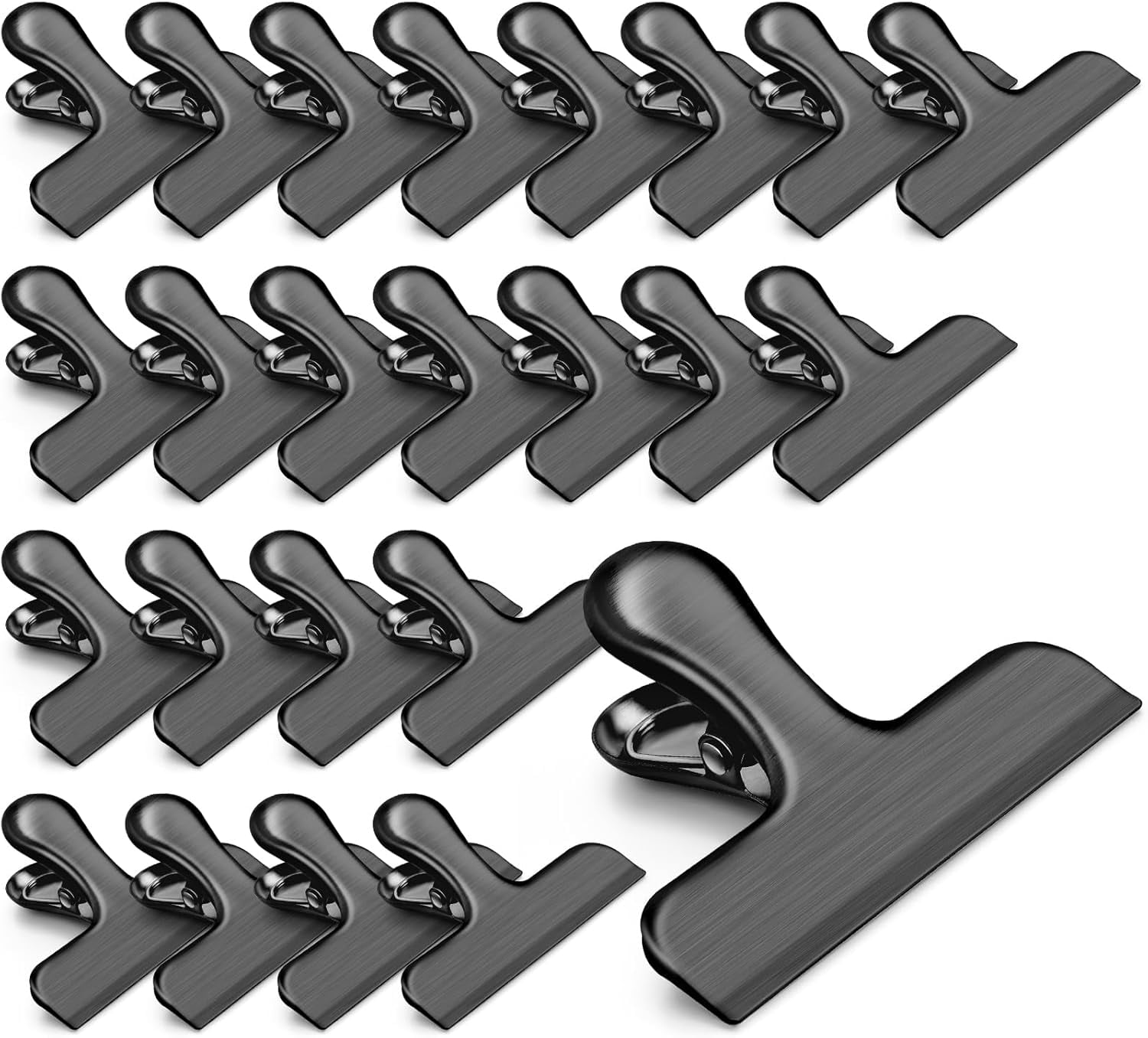 24 Pack Stainless Steel Chip Bag Clips, Chip Clips for Food Bags, Heavy