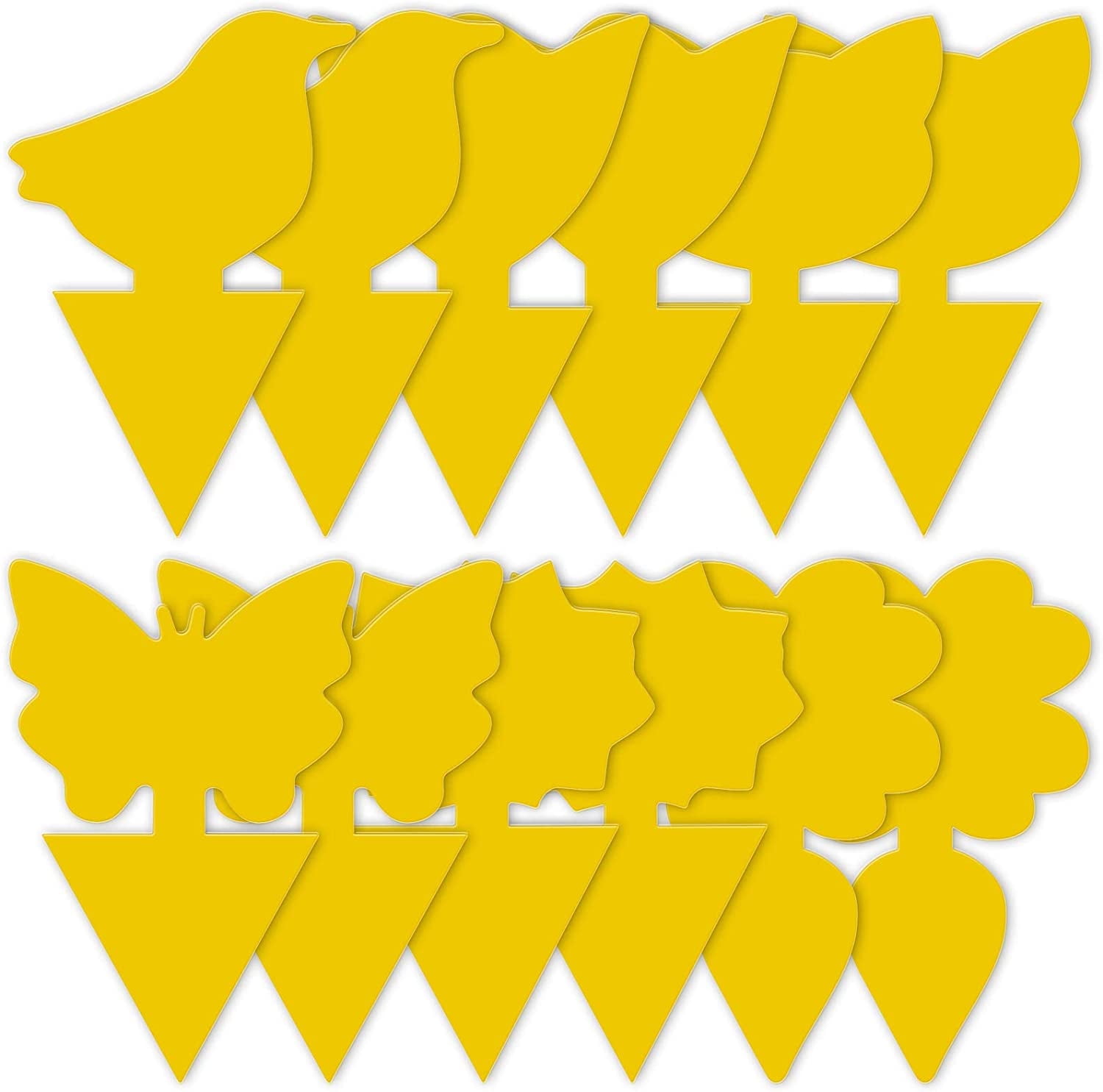 24 Pack Sticky Traps for Indoor Outdoor Natural Pest Control, Fruit Fly Trap and Fungus Gnat Traps for House Plants, Whitefly, Mosquito Bits, Flying Insects, Fly Traps Save Your Plants (Yellow)