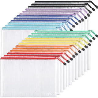 24 Pack Super Large Mesh Zipper Pouch Bags, A3 (16.5×11.7 in) Storage Bags, Reusable Zipper Pouches for Classroom Organization