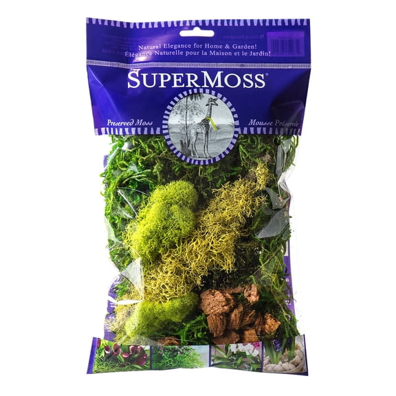 SuperMoss Preserved Mixed Moss, 24 Pack