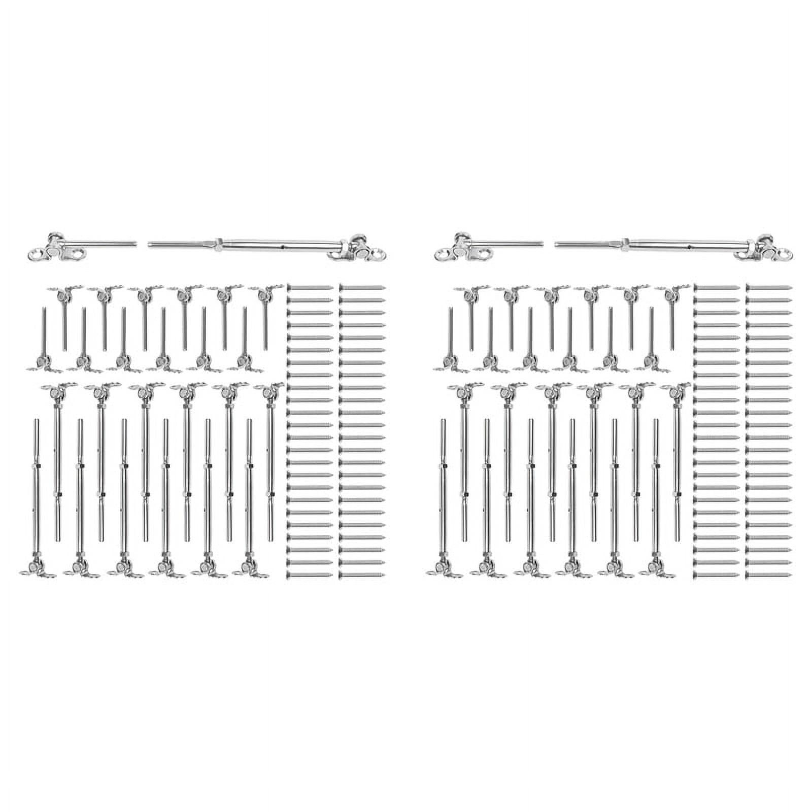 24 Pack T316 Stainless Steel Cable Railing Kits Fit 1/8Inch Stainless ...