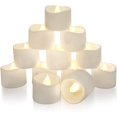 24Pack Tea Lights with Timer, Battery Operated Flickering LED Candles