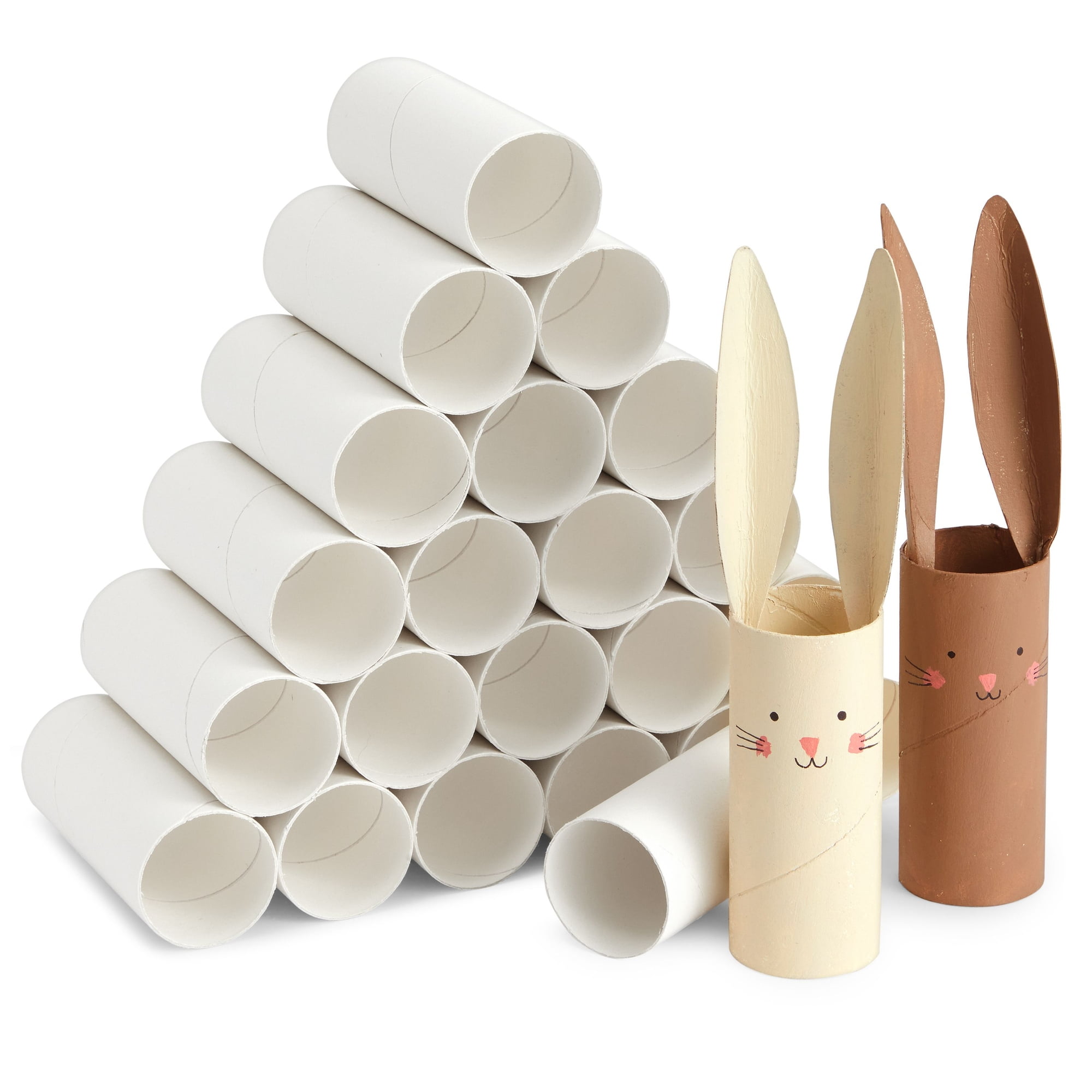 Genie Crafts 48 Pack Cardboard Tubes, Empty White Toilet Paper Rolls for  Crafts, Classroom, DIY Projects (1.6 x 4 In)
