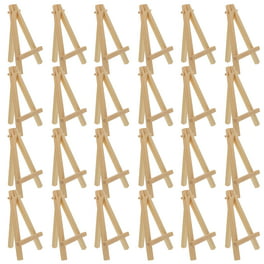 6 Pack of U.S. Art Supply 5 Mini Black Wood Display Easel, A-Frame Artist  Painting Party Tripod Tabletop Holder Stand 