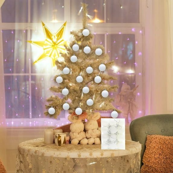 24-Pack Unbreakable Christmas Ornaments - 1.2'' Holiday Baubles with Glitter/Matte/Shiny Options, Lightweight Shatterproof Tree Decorations (24pcs, 58g) for Safe Festive Decor