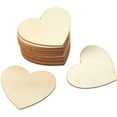 thumbnail image 1 of 24 Pack Unfinished Wood Cutouts 3.7"x3.1"x0.1" Wooden Heart Shape Wood Craft Natural Rustic Laser Cut Out Wood Pieces for Crafts Paintable DIY Project Wedding Valentine's Day Home Decoration Gift Tags, 1 of 6