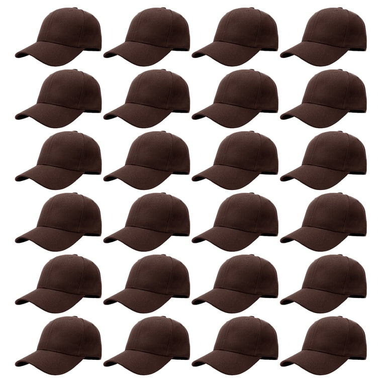 24 Pack Unisex Baseball Cap Bulk Wholesale Plain Blank Hat  display picture 3