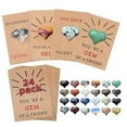 thumbnail image 1 of 24 Pack Valentine's Day Greeting Cards Set With Natural Crystal Love Gemstone, Funny Valentine Exchange Card for Boys & Girls, Classroom School Party Favor(B002), 1 of 7