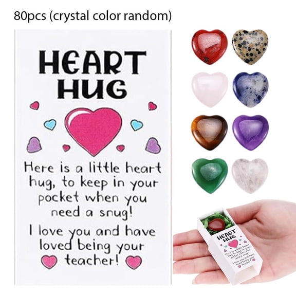 24 Pack Valentines Cards with Heart Shape Crystal Stones, Valentines Day Gifts for Kids, 2026 New Gemstone Crystals Rock, Valentine Gift Exchange for Class Classroom School Party Favor