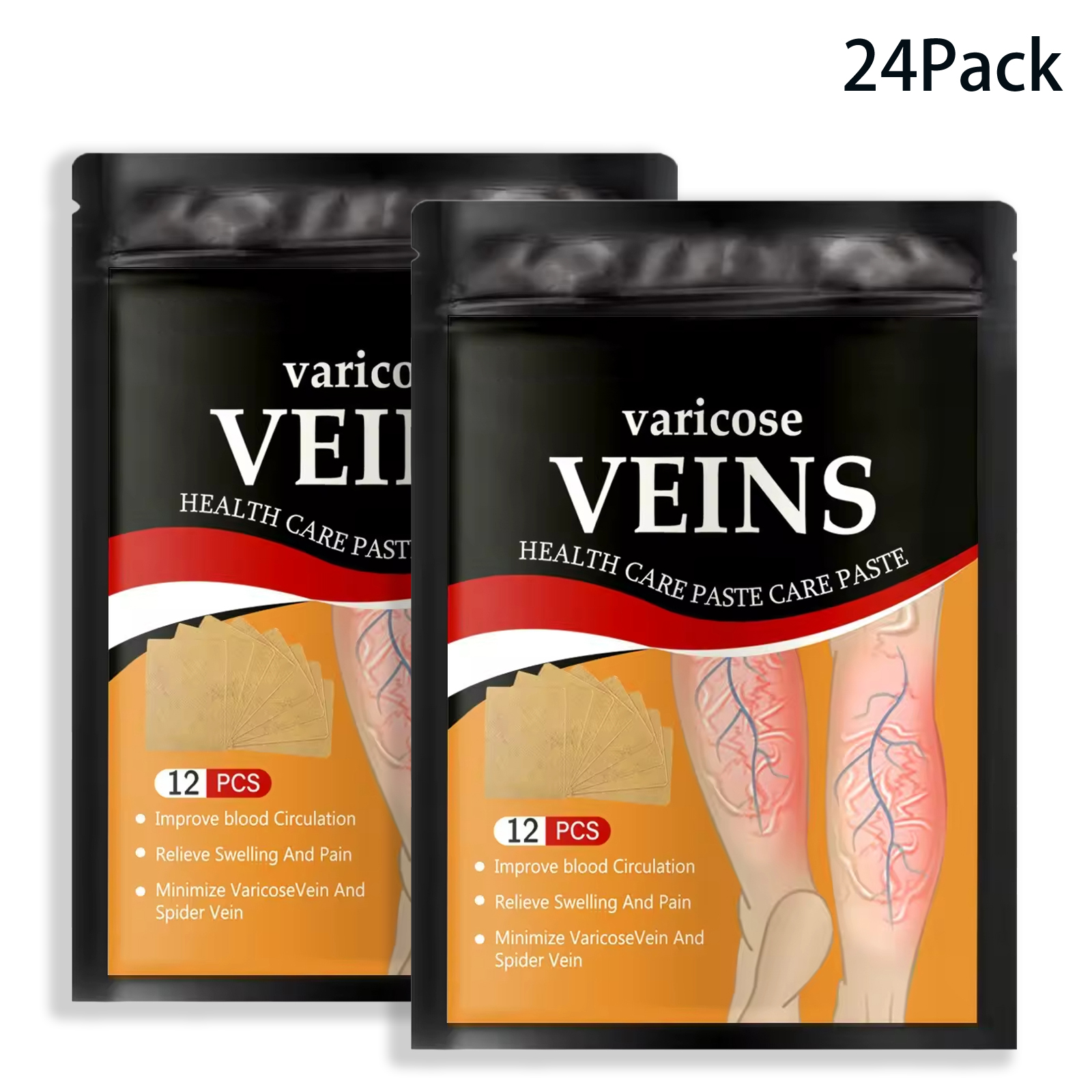 24 Pack Varicose Veins Patch,Varicose Veins Treatment for Legs, Spider