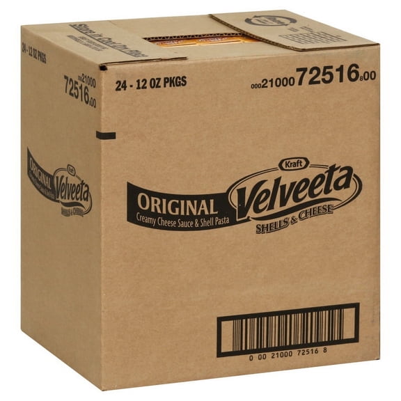 24 Pack, Velveeta Shells & Cheese Original Shell Pasta & Cheese Sauce Meal, 12 oz Boxes