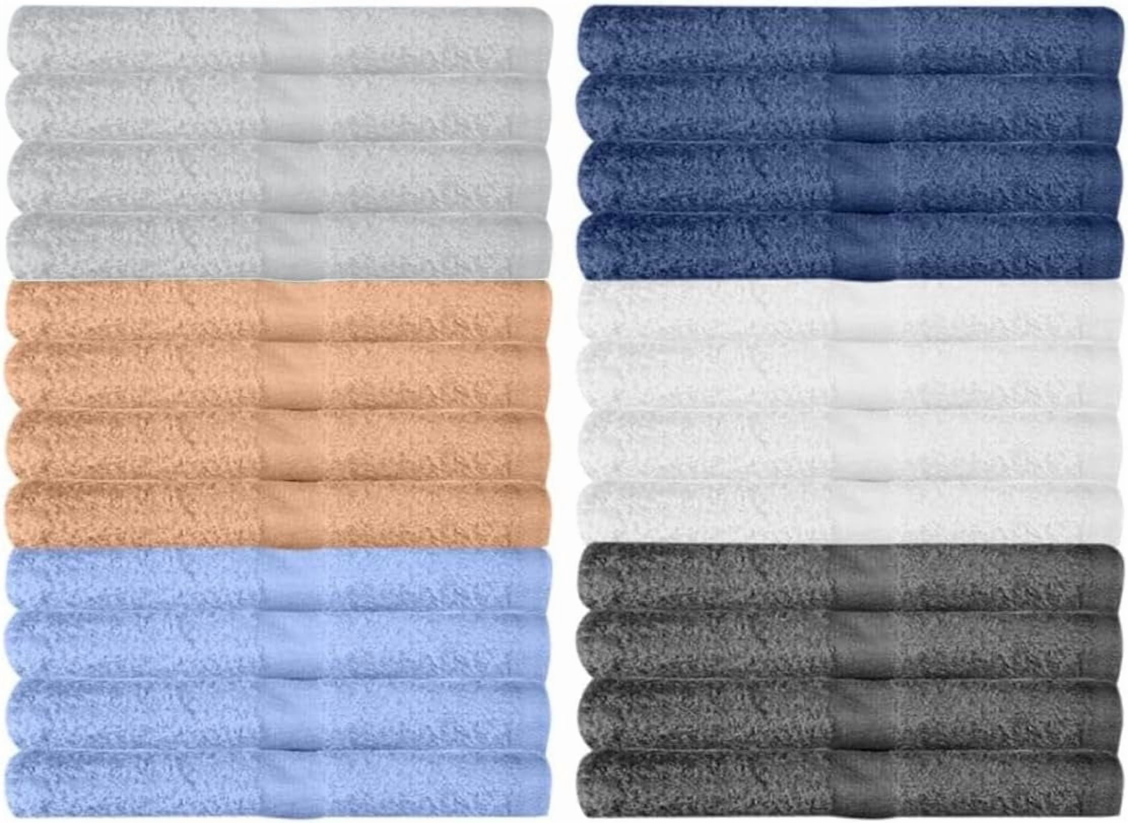 24 Pack Wash Cloths | Multicolour 100% Cotton Extra Absorbent Face Towels | Soft, Quick Dry Washcloths for Bathroom, Spa, Gym, Baby & Travel (24 Packs (12x12))
