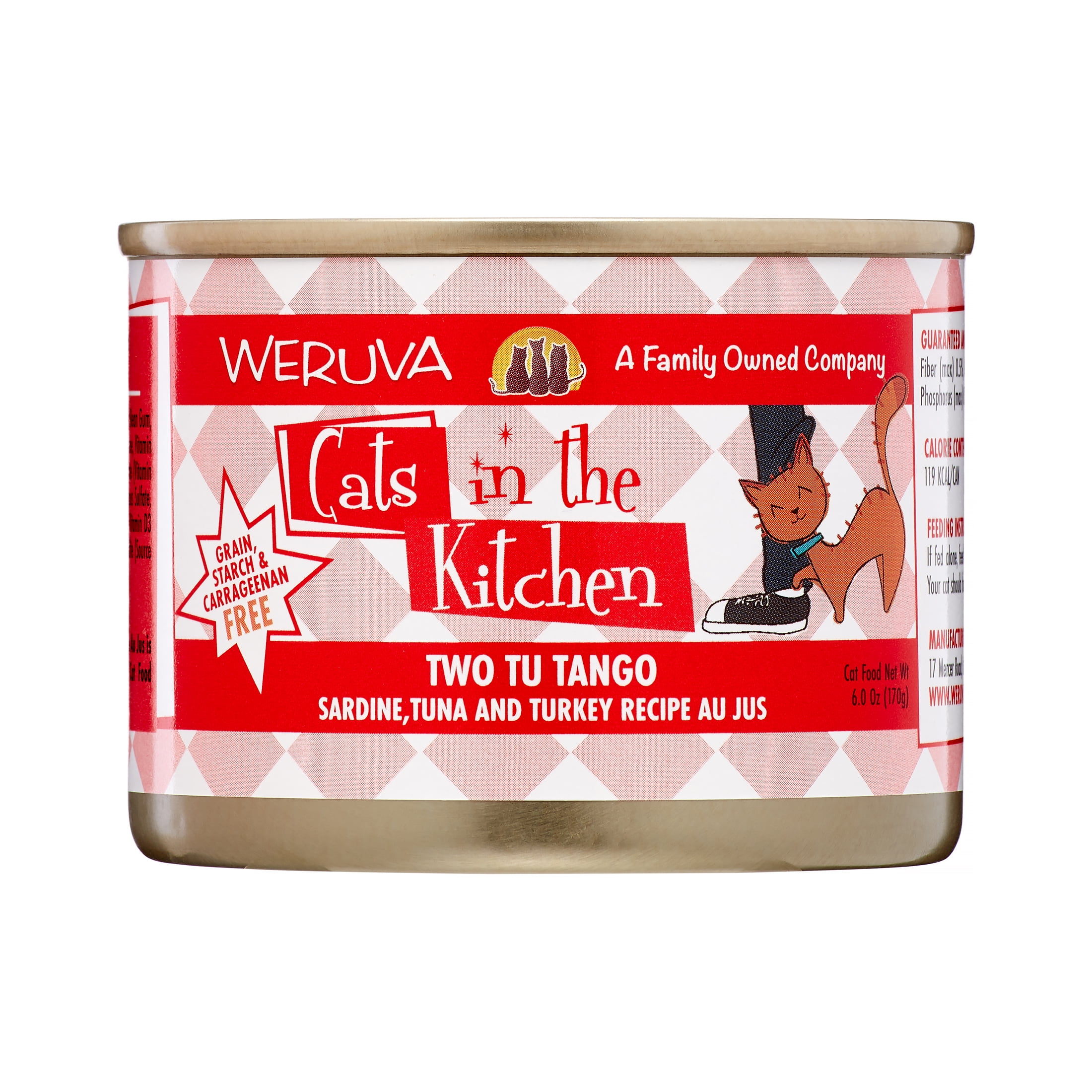 (24 Pack) Weruva Cats in the Kitchen Two Tu Tango Sardine, Tuna