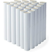 24 Pack White Cardboard Tube, Craft Toilet Paper Rolls for Kids, DIY Classroom Art Projects, 10 inch