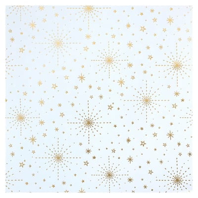 Recollections White & Gold Star Cardstock Paper, 12" x 12", 24 Pack