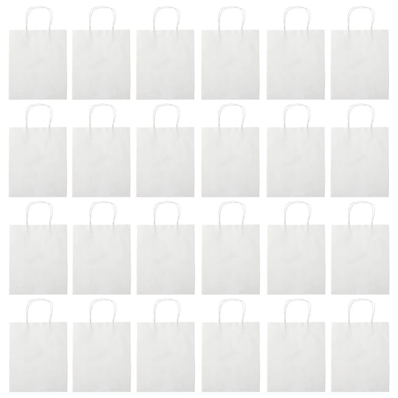 24 Pack: White Paper Gift Bag by Celebrate Itâ„¢