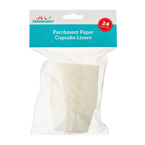 White Parchment Paper Cupcake Liners, 24 Count, by Way To Celebrate