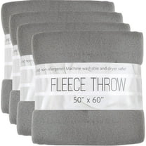 (24 Pack) Wholesale Bulk Fleece Throw Blankets for Wedding Favors, Homeless Women, Men in Assorted Colors, 160 GSM