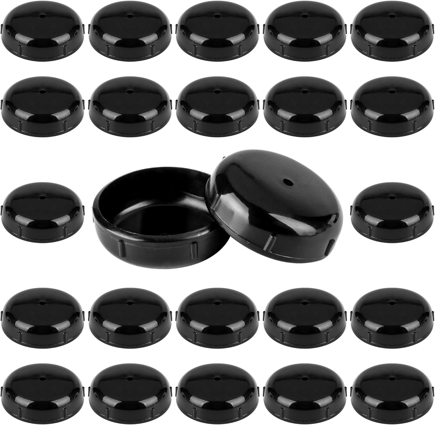 24Pack Wrought Iron Patio Furniture Feet Caps 11/2 inch Round Plastic