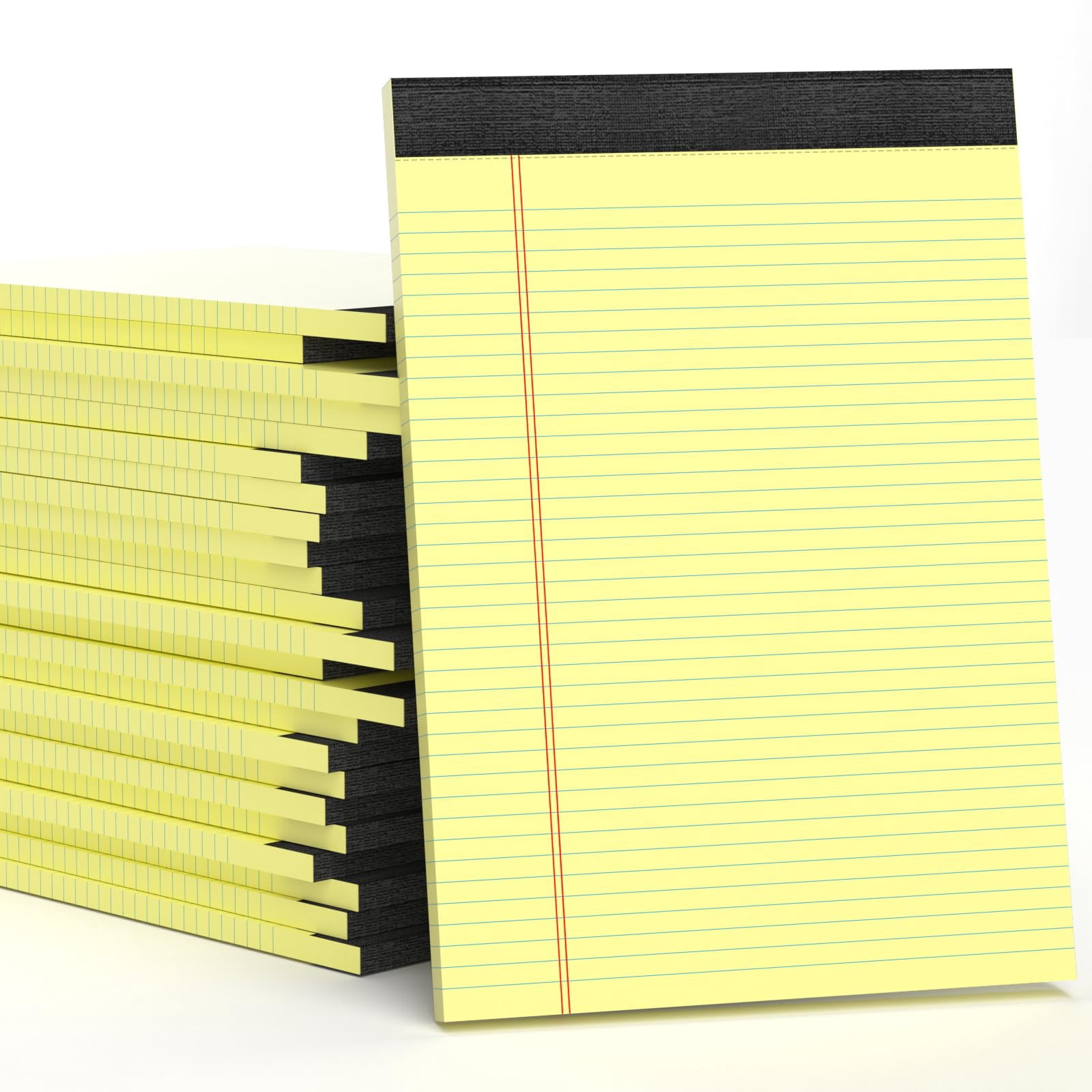 24 Pack Yellow Legal Pads 8.5 X 11 Letter Size Lined Writing Note Paper 8.5 11 College Ruled Pad Tablets 8.5 11 30 Sheets Per Notepads