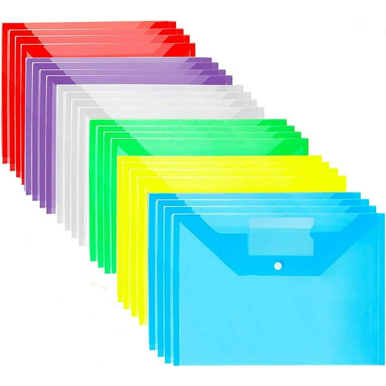 24 Pack a4 plastic paperwork folder document wallets Folder a4 plastic document folder semi transparent colored plastic folder plastic file folder