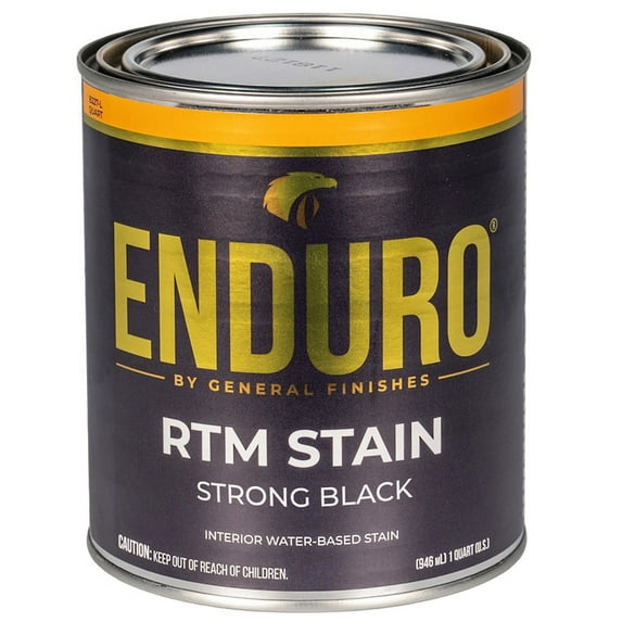 24-Pack of 1 qt General Finishes QSTB Strong Black Enduro RTM Water-Based Wood Stain