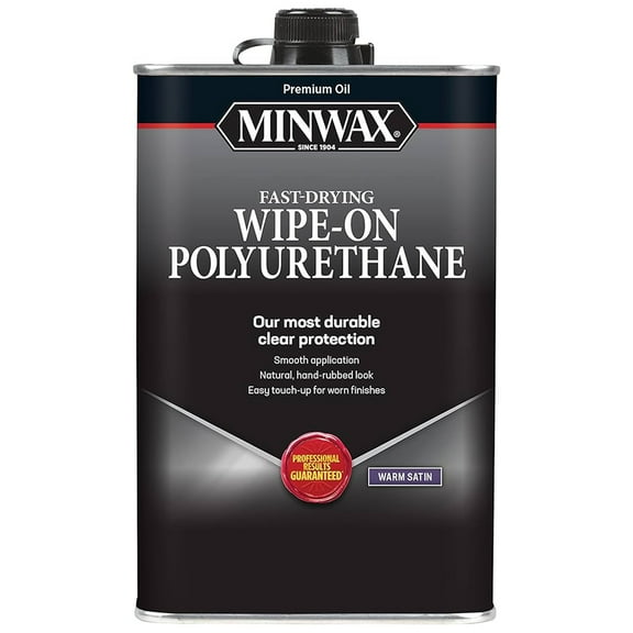 24-Pack of 1 qt Minwax 60910 Clear Wipe-On Poly Polyurethane Finish Satin