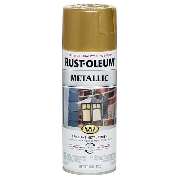 24-Pack of 11 oz Rust-Oleum Brands 7270830 Gold Rush Stops Rust Outdoor Metallic Spray Paint