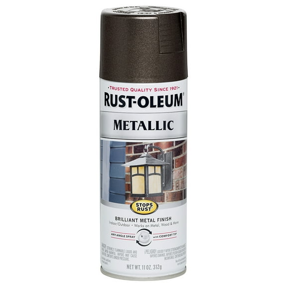 24-Pack of 11 oz Rust-Oleum Brands 7272830 Dark Bronze Stops Rust Brilliant Metal Finish Spray Paint