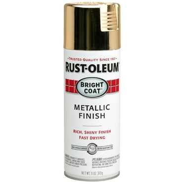 24-Pack of 11 oz Rust-Oleum Brands 7710830 Gold Stops Rust Bright Coat Spray, Metallic Finish