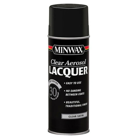 24-Pack of 12 oz Minwax 15210 Clear Lacquer Clear Aerosol Satin