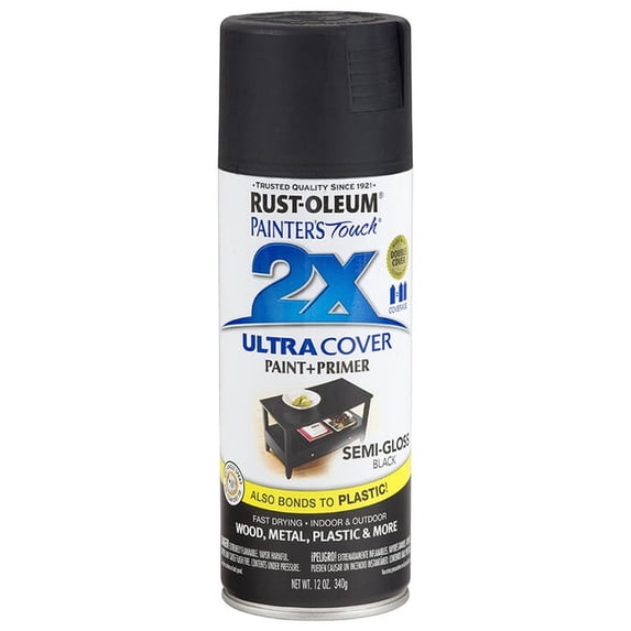 24‐Pack of 12 oz Rust‐Oleum 334097 Painter's Touch 2X Black Ultra Cover ...