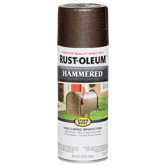24-Pack of 12 oz Rust-Oleum Brands 210880 Brown Stops Rust Hammered Spray Paint