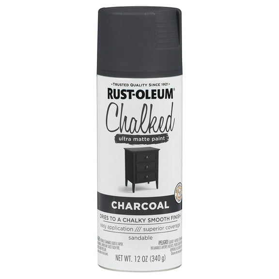 24-Pack of 12 oz Rust-Oleum Brands 302590 Matte Charcoal Chalked Matte Spray Paint