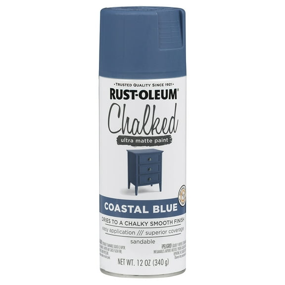 24-Pack of 12 oz Rust-Oleum Brands 302598 Matte Coastal Blue Chalked Matte Spray Paint