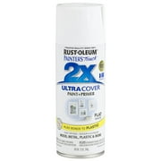 24 Pack of 12 oz Rust Oleum Brands 334021 White Ultra Cover 2X Enamel Spray Paint, Flat