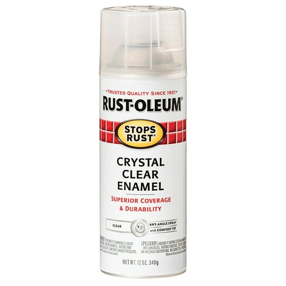 24-Pack of 12 oz Rust-Oleum Brands 7701830 Crystal Clear Stops Rust Protective Enamel Spray Paint, Gloss