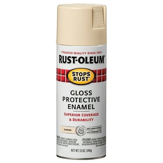 24-Pack of 12 oz Rust-Oleum Brands 7770830 Almond Stops Rust Protective Enamel Spray Paint, Gloss