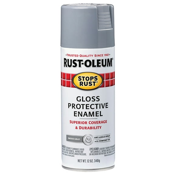 24-Pack of 12 oz Rust-Oleum Brands 7786830 Smoke Gray Stops Rust Protective Enamel Spray Paint, Gloss