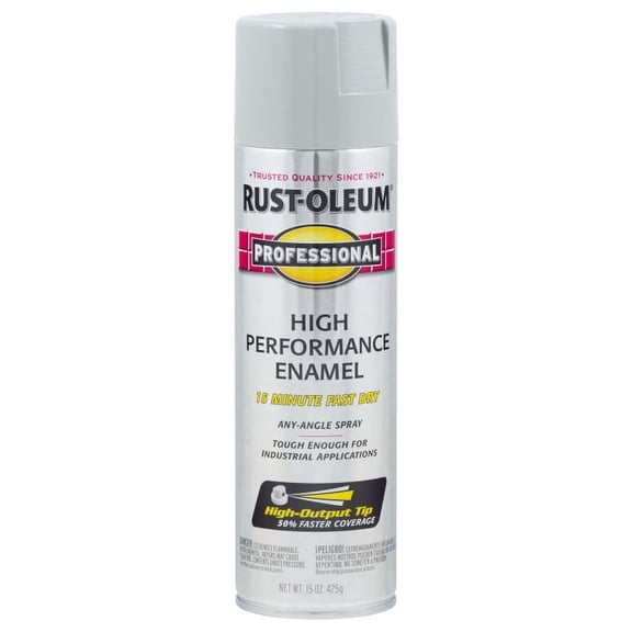 24-Pack of 15 oz Rust-Oleum 7581838 Professional Light Machine Gray High Performance Enamel Spray Paint