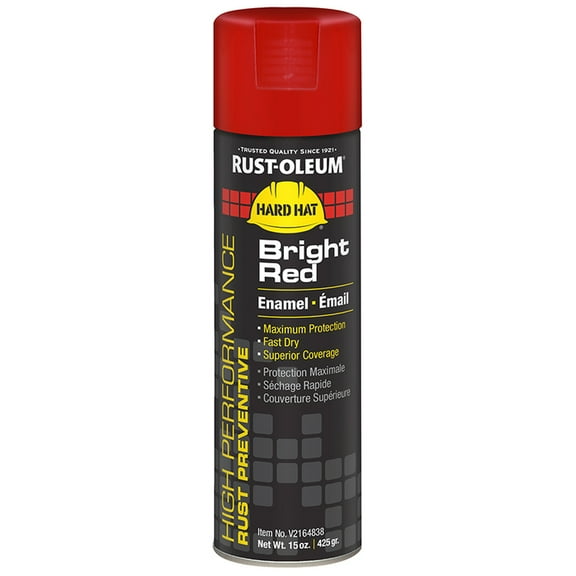 24‐Pack of 15 oz Rust‐Oleum Brands V2164838 Bright Red Hard Hat Enamel Spray Paint